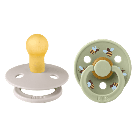 BIBS Pacifier Studio Colour 2 PACK Bumblebee Latex - Mushroom Mix