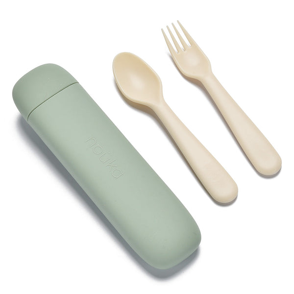 noüka Reusable Utensil Set & Carry Case - Leaf