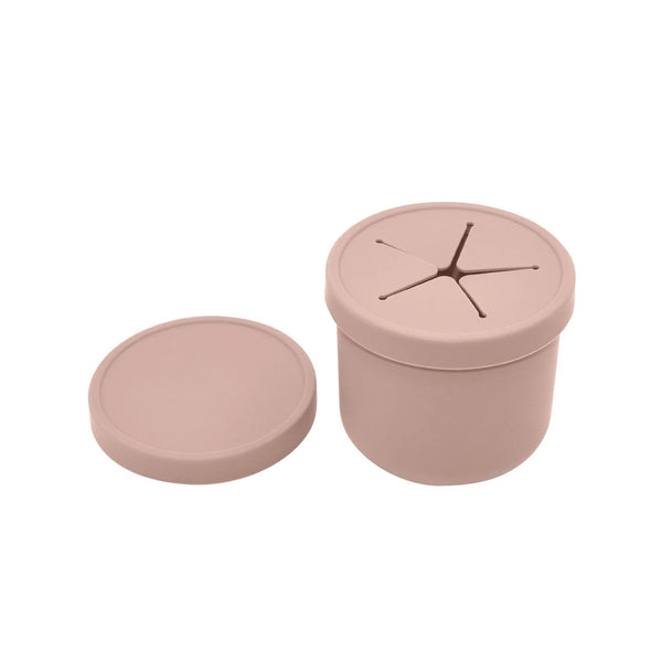 noüka Spill-Proof Snack Cup - Soft Blush
