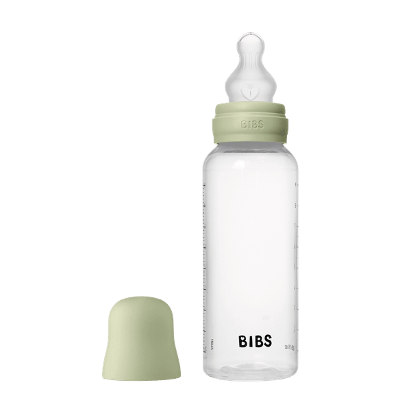 BIBS BPA-Free PP  Baby Bottle Round Silicone 1 pack 270 ml Medium Flow Sage