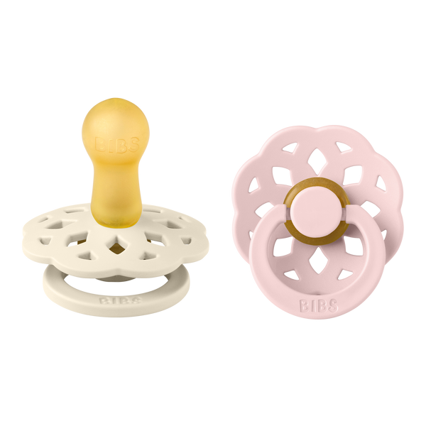 BIBS® Pacifier Boheme Latex 2 PK Ivory / Blossom