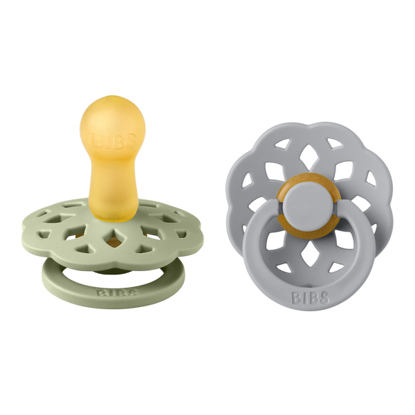 BIBS® Pacifier Boheme Latex 2 PK Sage / Cloud