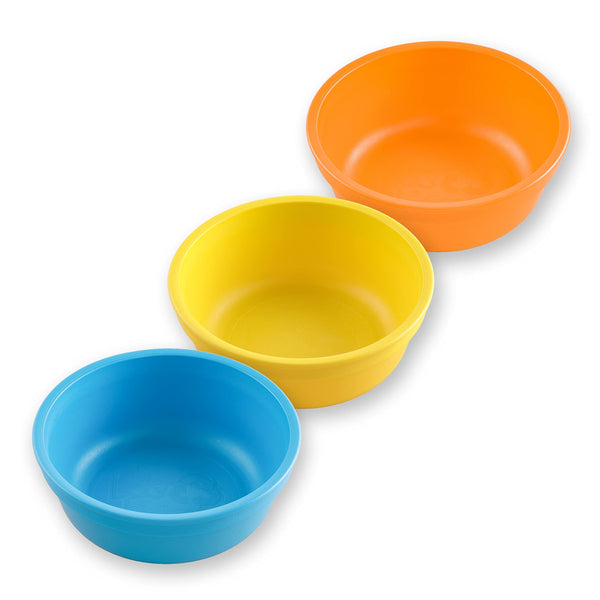 Re-Play 3PK 12Oz Bowls Sky Blue, Orange and Yellow