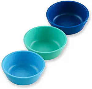 Re-Play 3PK 12Oz Bowls True Blue- Sky Blue, Aqua and Navy