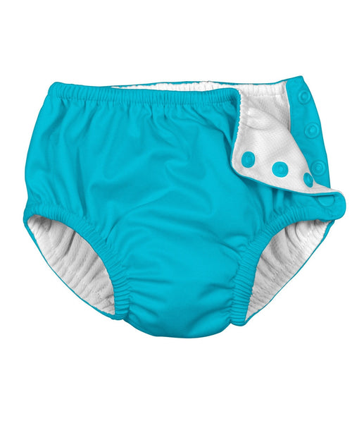 Snap Reusable Absorbent Swimsuit Diaper-Aqua