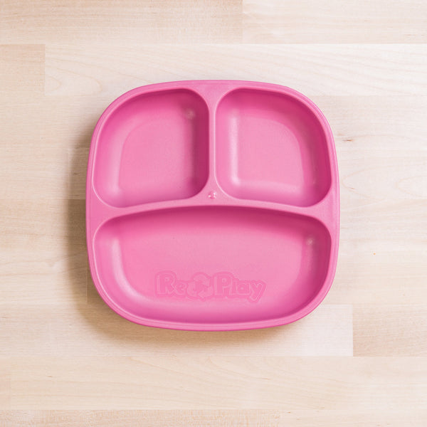 Re-Play Divide Plate- Bright Pink