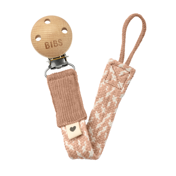 BIBS Paci Braid Blush / Ivory ONE SIZE