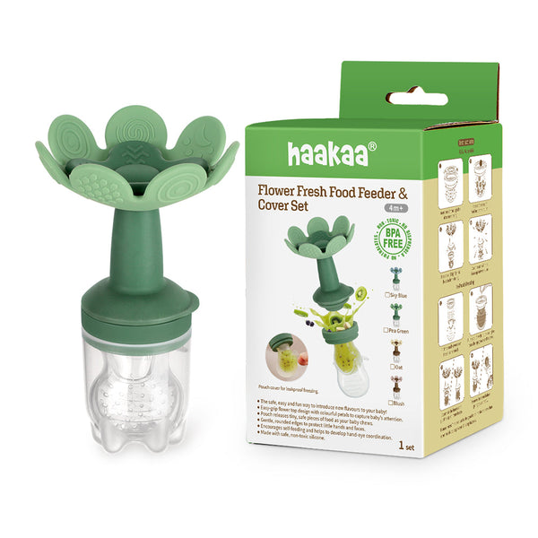 Flower Fresh Food Feeder & Cover Set - Pea Green