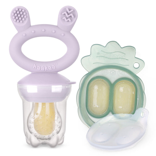 Freeze-N-Feed Mini Combo - Lavender Feeder + Pea Green Tray