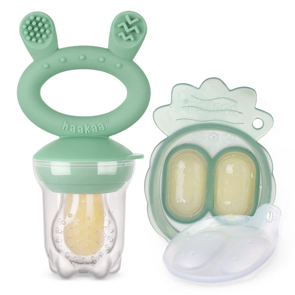Freeze-N-Feed Mini Combo - Pea Green Feeder + Pea Green Tray