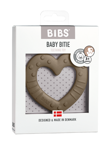 BIBS Baby Bitie Heart Dark Oak ONE SIZE
