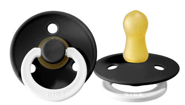 BIBS Pacifier Original COLOUR Latex 2 PK Black GLOW