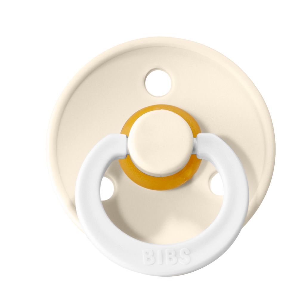 BIBS Pacifier Original COLOUR Latex 2 PK Ivory Night MAIGHAN'S