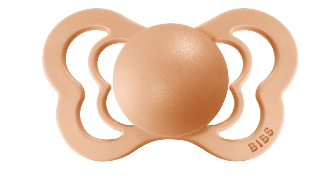 BIBS Pacifier COUTURE Latex 2 PK Peach MAIGHAN'S