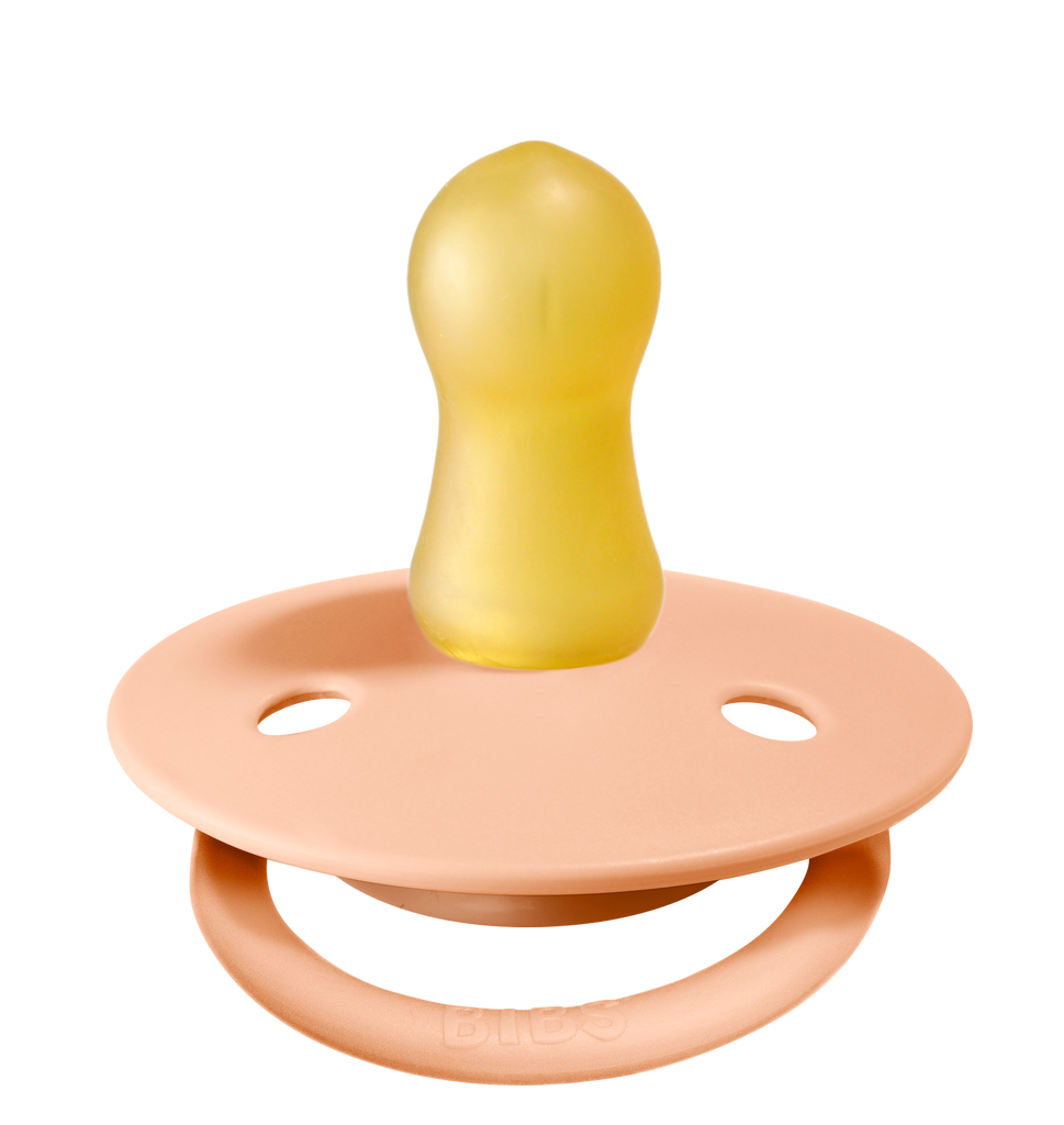 BIBS Pacifier De Lux Latex 2 PK Peach Sunset MAIGHAN'S