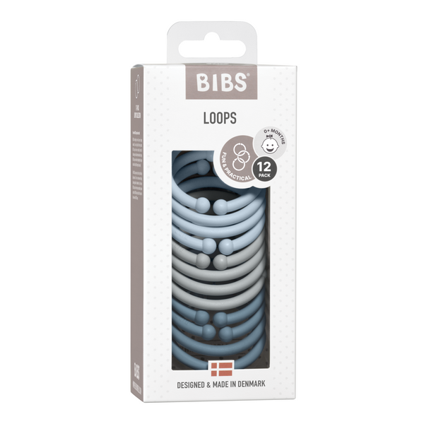BIBS Loops 12 PK Baby Blue / Cloud / Petrol ONE SIZE