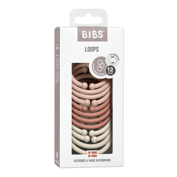 BIBS Loops 12 PK Blush / Woodchuck / Ivory ONE SIZE