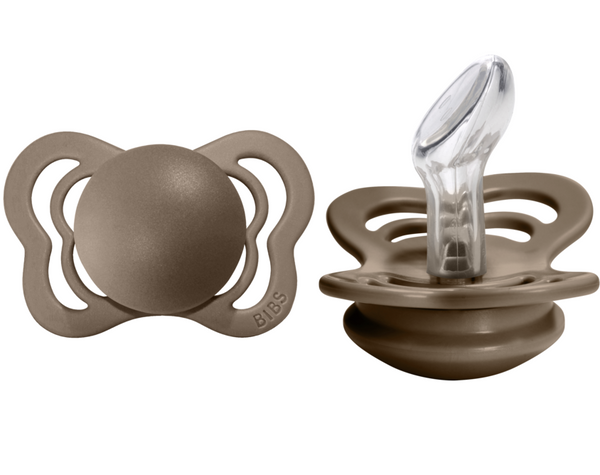 BIBS Pacifier COUTURE Silicone 2 PK Dark Oak