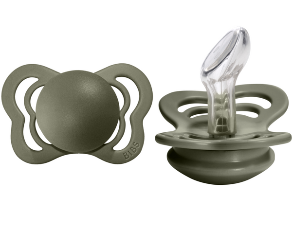 BIBS Pacifier COUTURE Silicone 2 PK Hunter Green