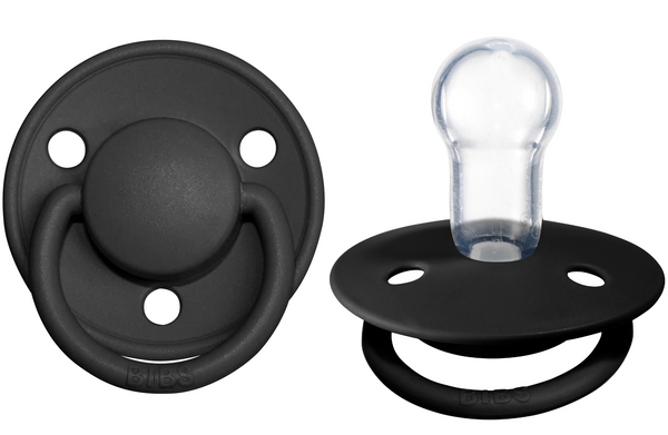 BIBS Pacifier De Lux Silicone 2 PK Black ONE SIZE