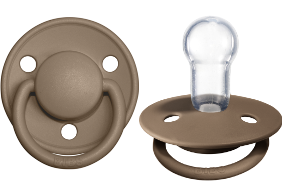 BIBS Pacifier De Lux Silicone 2 PK Dark Oak ONE SIZE