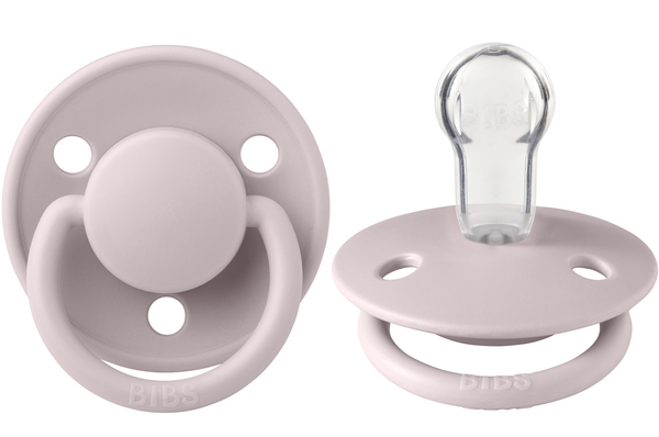 BIBS Pacifier De Lux Silicone 2 PK Pink Plum ONE SIZE