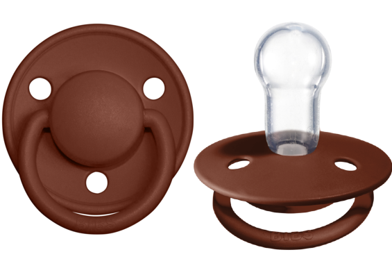 BIBS Pacifier De Lux Silicone 2 PK Rust ONE SIZE
