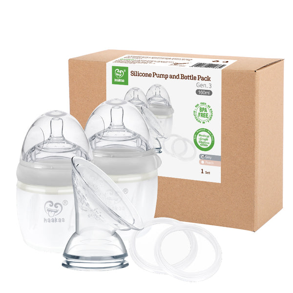 Haakaa Generation 3 Silicone Pump and Bottle pack