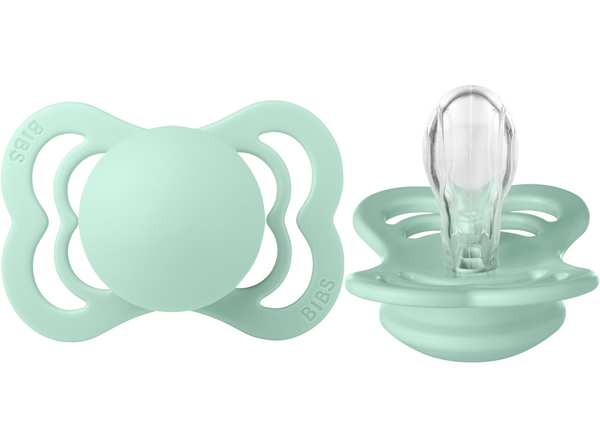 BIBS Pacifier SUPREME Silicone 2 PK Nordic Mint