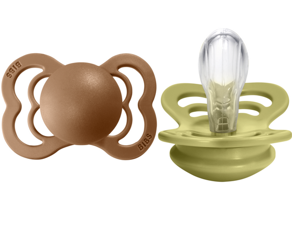 BIBS Pacifier SUPREME Silicone 2 PK Earth / Meadow
