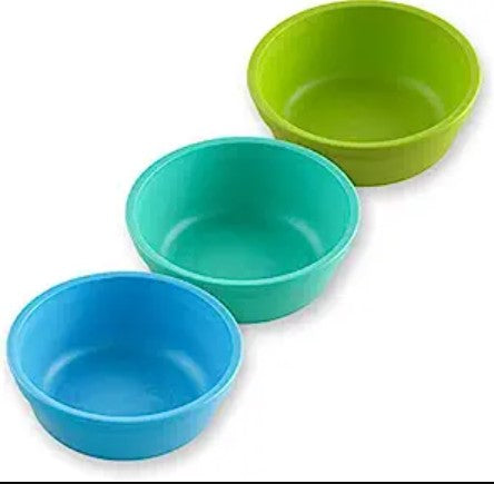 Re-Play 3PK 12Oz Bowls Under the Sea- Sky Blue, Aqua and Lime Green