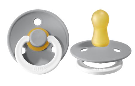 BIBS Pacifier Original COLOUR Latex 2 PK Cloud GLOW