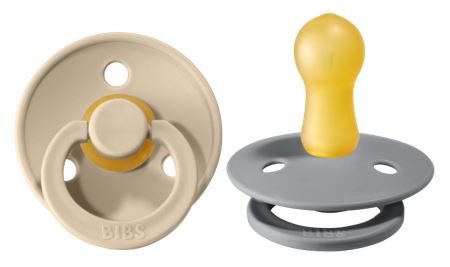 BIBS Pacifier Original COLOUR Latex 2 PK Sand  / Cloud