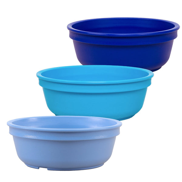 Re-play 3PK 12Oz Bowls, Denim, Sky Bue, Navy