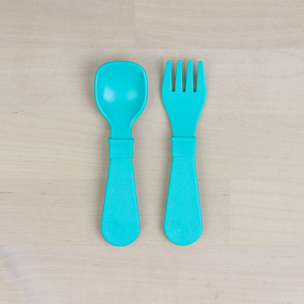 Re-Play 8 PK Tiny Utensils - Aqua