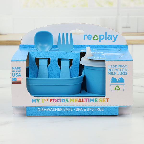 Re-Play Tiny Mealtime Set - Sky Blue