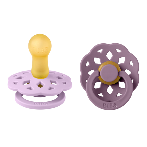 BIBS® Pacifier Boheme Latex 2 PK Violet Sky/Mauve
