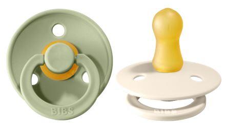 BIBS Pacifier Original COLOUR Latex 2 PK Sage / Ivory