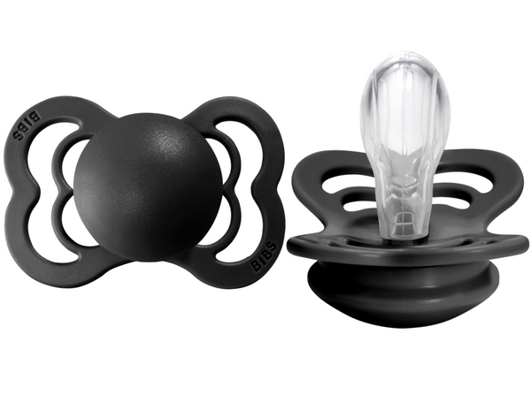 BIBS Pacifier SUPREME Silicone 2 PK Black
