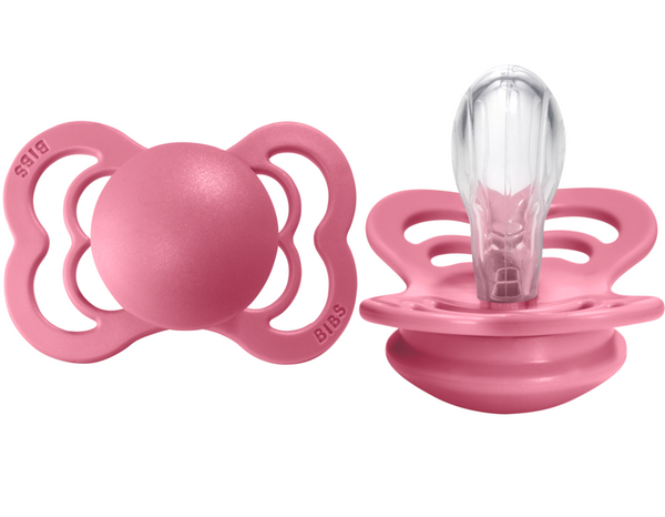 BIBS Pacifier SUPREME Silicone 2 PK Coral