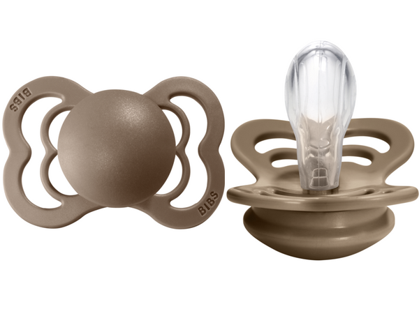 BIBS Pacifier SUPREME Silicone 2 PK Dark Oak