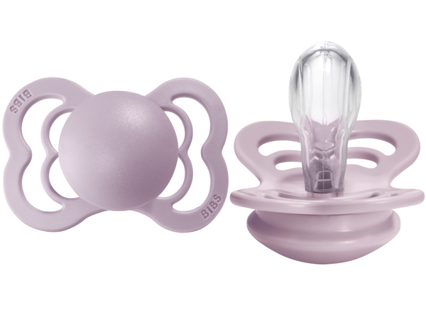 BIBS Pacifier SUPREME Silicone 2 PK Dusky Lilac