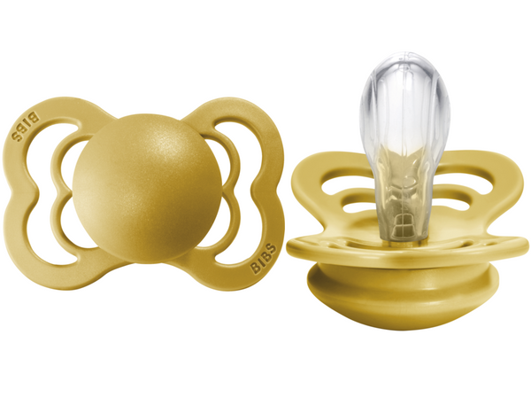 BIBS Pacifier SUPREME Silicone 2 PK Mustard
