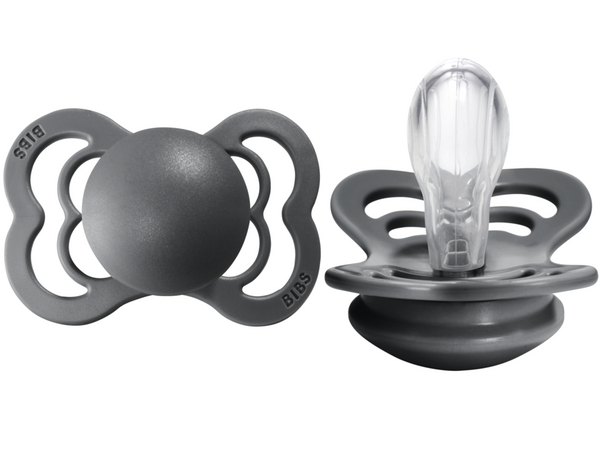 BIBS Pacifier SUPREME Silicone 2 PK Iron