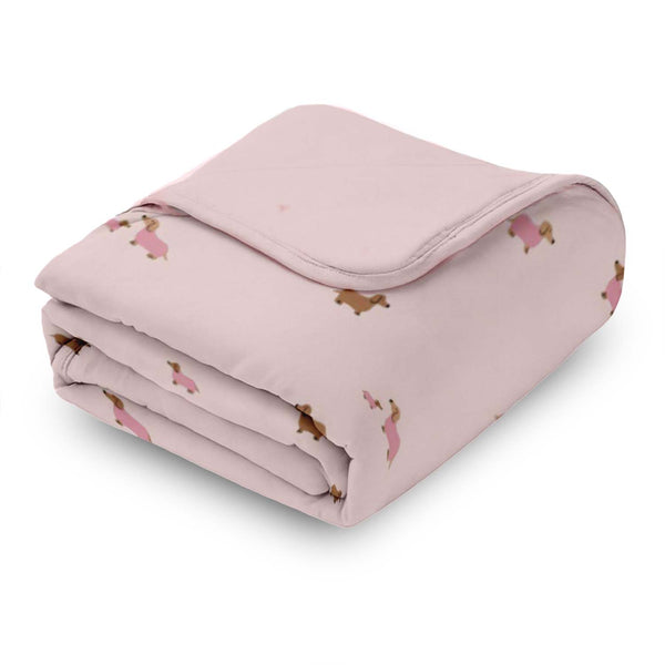 günamüna Mini Cozy Cloud Comforter Baby Blanket 1 TOG - Girl Dog