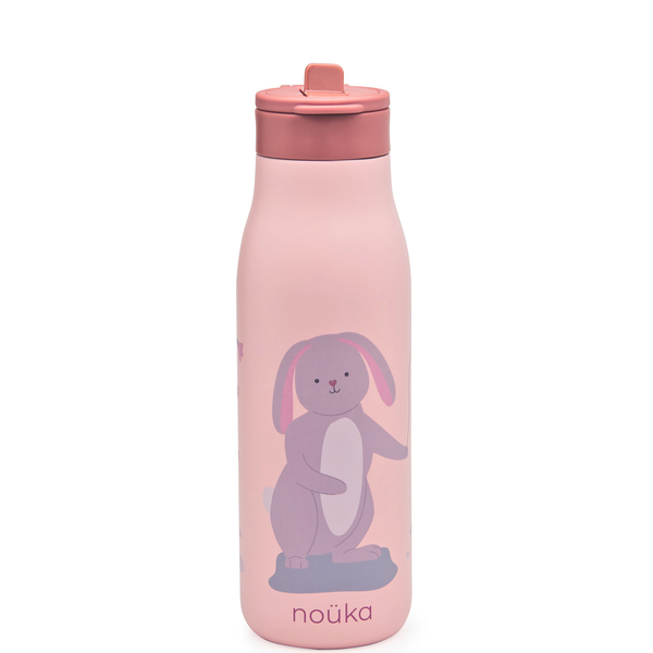 noüka Stainless Steel Drinking Bottle 16 Oz Daisy Collection - Pip-The Rabbit