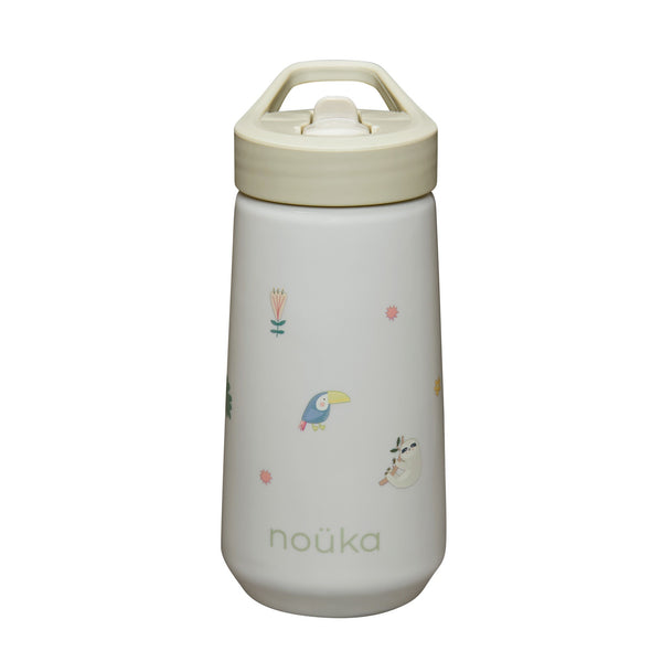 noüka Flip-Top Straw Drinking Bottle 14 Oz Henry Collection - Sloth
