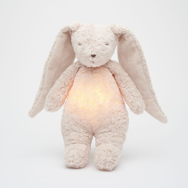 Moonie Organic Humming Bunny With Lamp - Rose