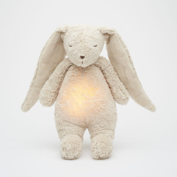 Moonie Organic Humming Bunny With Lamp - Sand