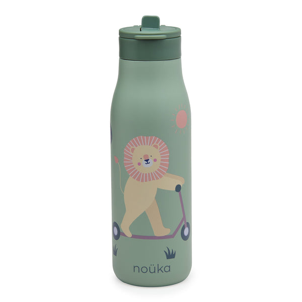 noüka Stainless Steel Drinking Bottle 16 Oz Daisy Collection - Roary The Lion